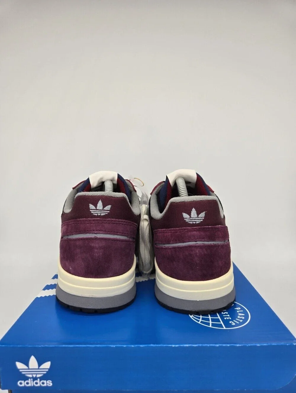 adidas Men's ZX 420 FZ0146 Maroon Collegiate Navy Shoes Size 11.5